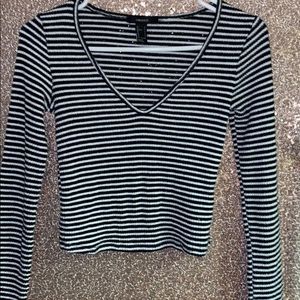 Long sleeve stripe top